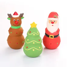 Рождественская елка Санта Клауса Детские игрушки Плюшевые игрушки для собак жевательные Squeaker для собак милые кусающие веревки звуковые игрушки для маленькой собака домашнее животное