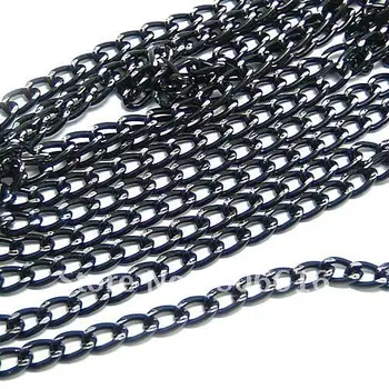 

9M/lot 5MM Black Plated Aluminum Link Chains Jewelry Findings/Accessories