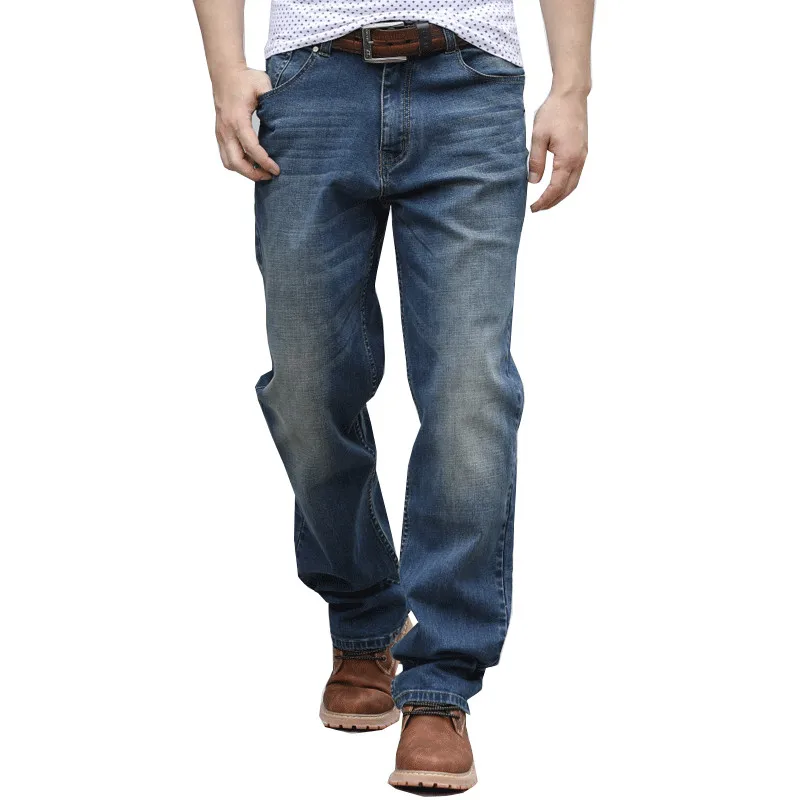 2017, Новая мода бренд Джинсы для женщин Для мужчин середине талии прямые свободные джинсовые штаны Мужской эластичность Мотобрюки