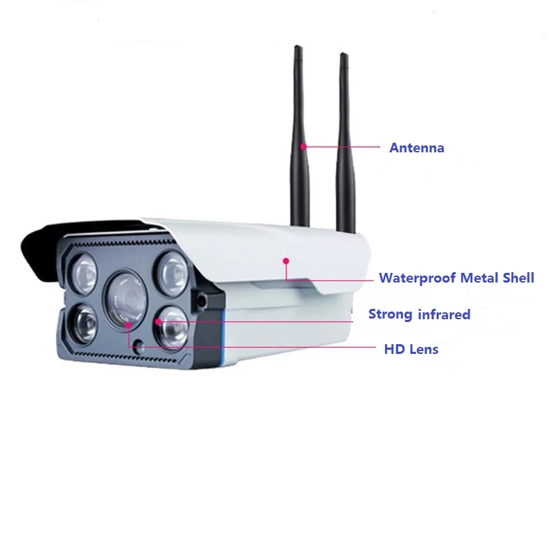 

720P /1080P HD Wireless CCTV IP Camera Bullet IR WIFI Outdoor waterproof Audio Camera Phone View Onvif SD card Slot Nightvision