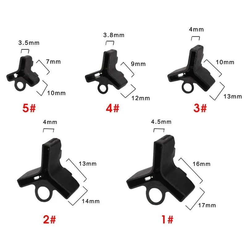 Тройной рыболовный защитный колпачок на крючке 20 шт./лот черные пластиковые тройные рыболовные крышки для крючков аксессуары Размер 1#-5