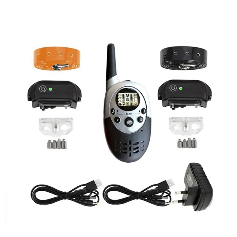 

1100 Yard Waterproof Rechargeable Remote Training Dog Collar with Beep, Vibration and Electric Shock for 2 Dogs