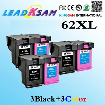 

3Black+3color ink cartridge compatible for hp62 62XL 62 5640 5660 7640 5540 5544 5545 5546 5548 5740 5741 5745 Inkjet Printer