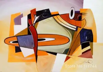 

Large canvas wall art eye on you alfred gockel hand painted