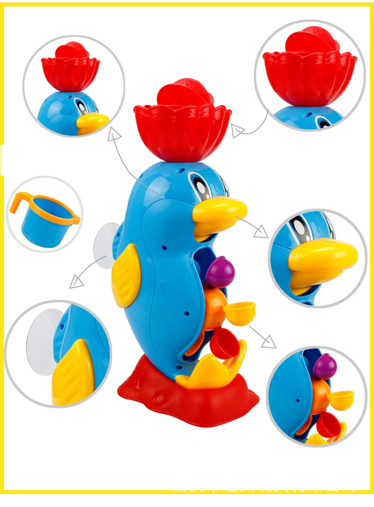 Crianças chuveiro banho brinquedos bonito pato amarelo