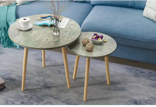 40*45CM Modern Corner Table Round Dining Table Living Room Coffee Table Sofa Side Tea Table