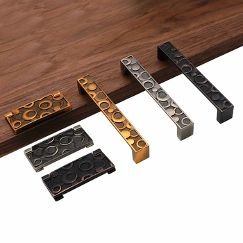 

RUNBAZEF Chinese-style Green Bronze Wardrobe Drawer Handle Antique Wardrobe Cabinet Door Handle American Furniture Hardware