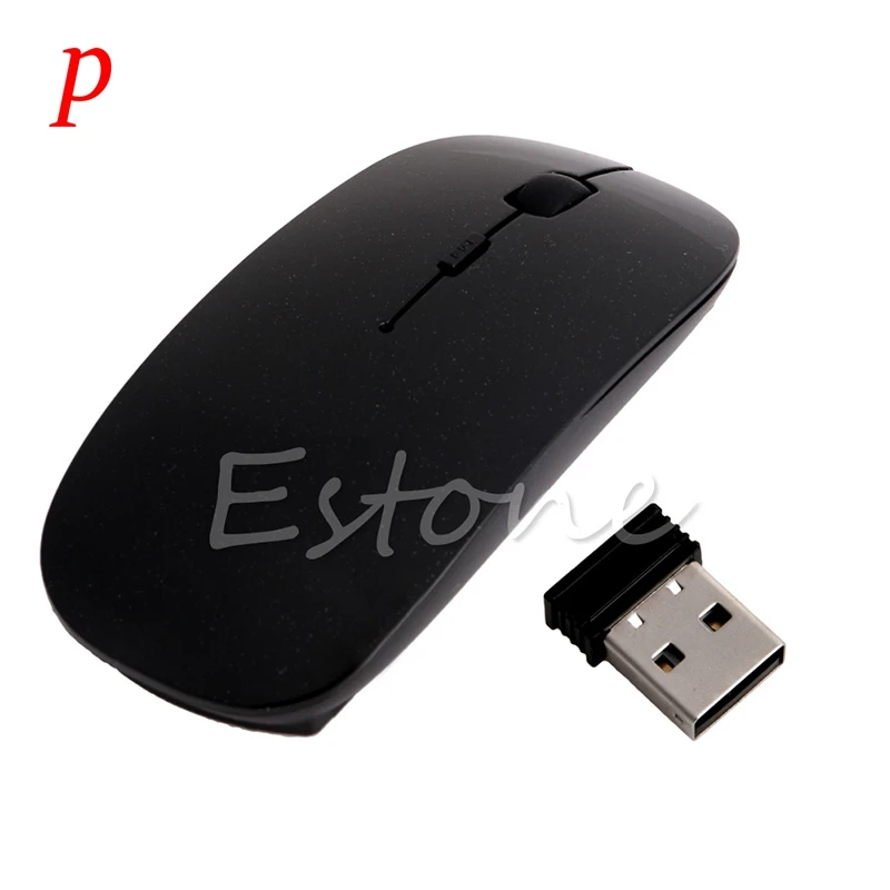 P TOP PRODEJ 2,4 GHz bezdrátová ultra tenká optická posouvací myš / myš + USB přijímač pro PC Laptop Vysoce kvalitní velkoobchod