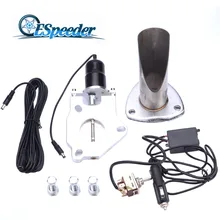 ESPEEDER 3 Inch Electric Stainless Steel Exhaust Cutout With Manually Control With Be Cut Pipe Exhaust Cut Out Kit Racing Car