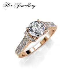 Ее ювелирные изделия Винтаж кольцо для женщин 2018 кольца на годовщину вечерние Сделано с кристаллами от Swarovski HR0178