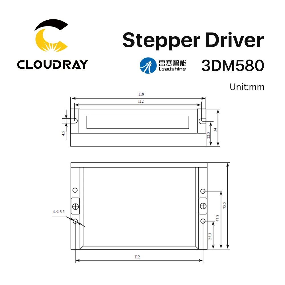 Cloudray Leadshine 3 фазы 3DM580 Драйвер шагового двигателя 18-50VDC 1,0-8.0A