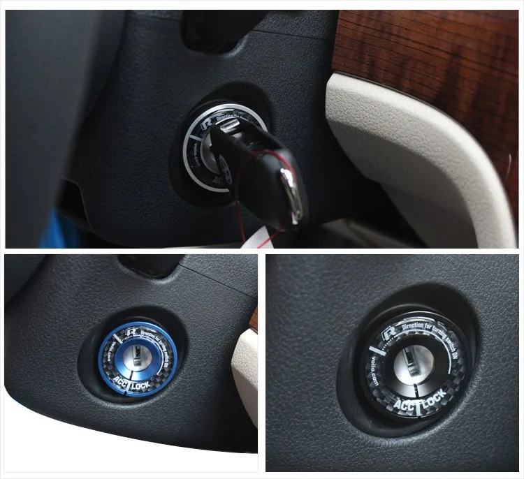 Углеродное волокно ключ зажигания Крышка наклейки автомобильные аксессуары для VW Volkswagen golf 6 golf 7 GTI polo jetta MK5 MK6 BORA