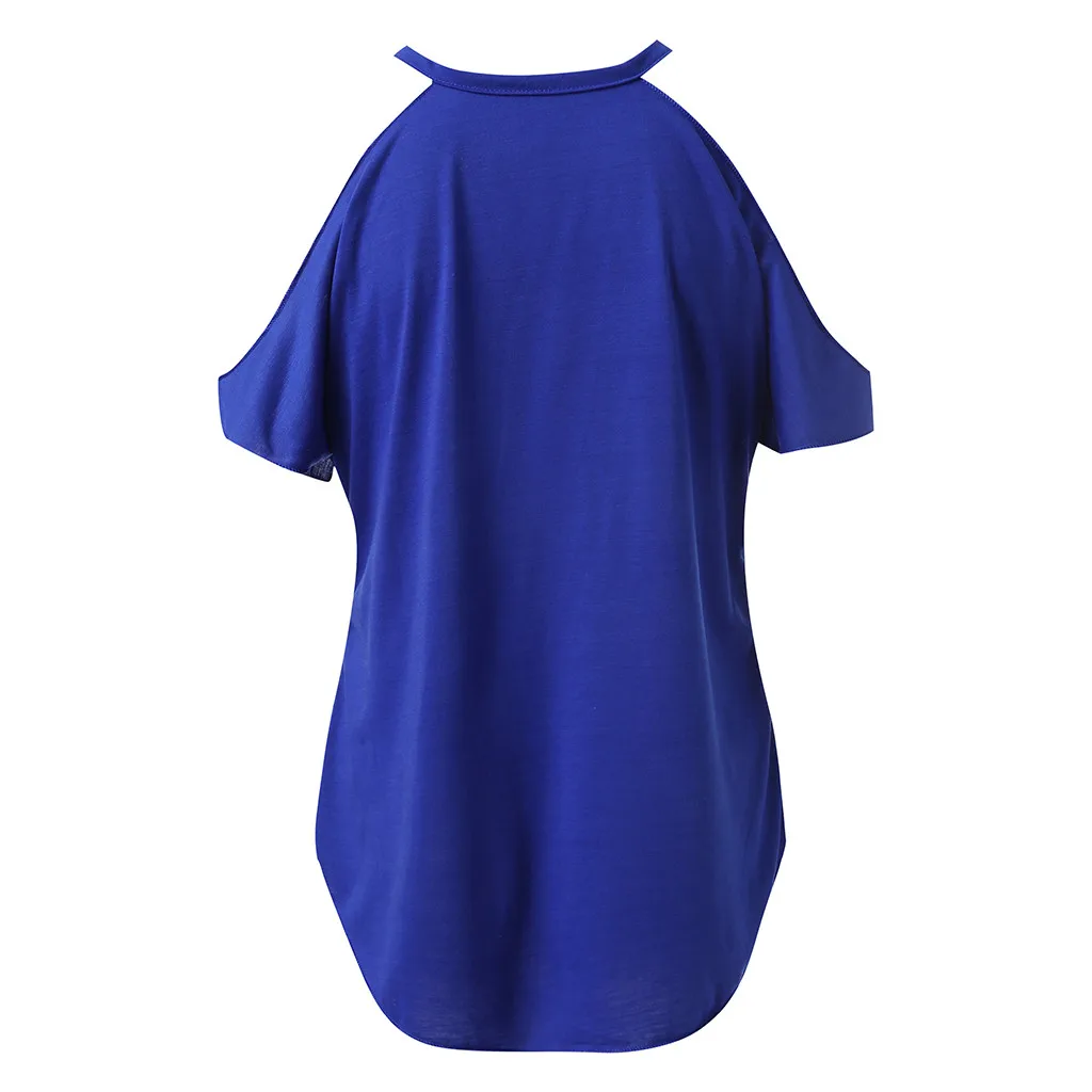 Лето с открытыми плечами футболка женская уличная повседневная с v-образным вырезом с буквенным принтом с коротким рукавом Свободная футболка femme