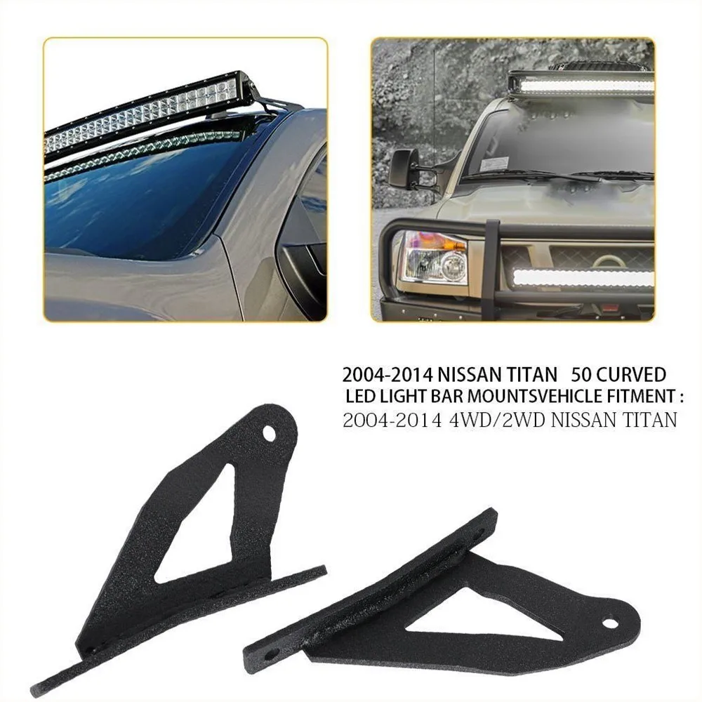 Barra de Luz Barra de Luz com 50 Suportes de Montagem para 2004-2020 Road Curvo Levou Telhado Superior Nissan Titan 4wd - 2wd Off 288w 4 Cheap Barra de luzLuz de trabalho