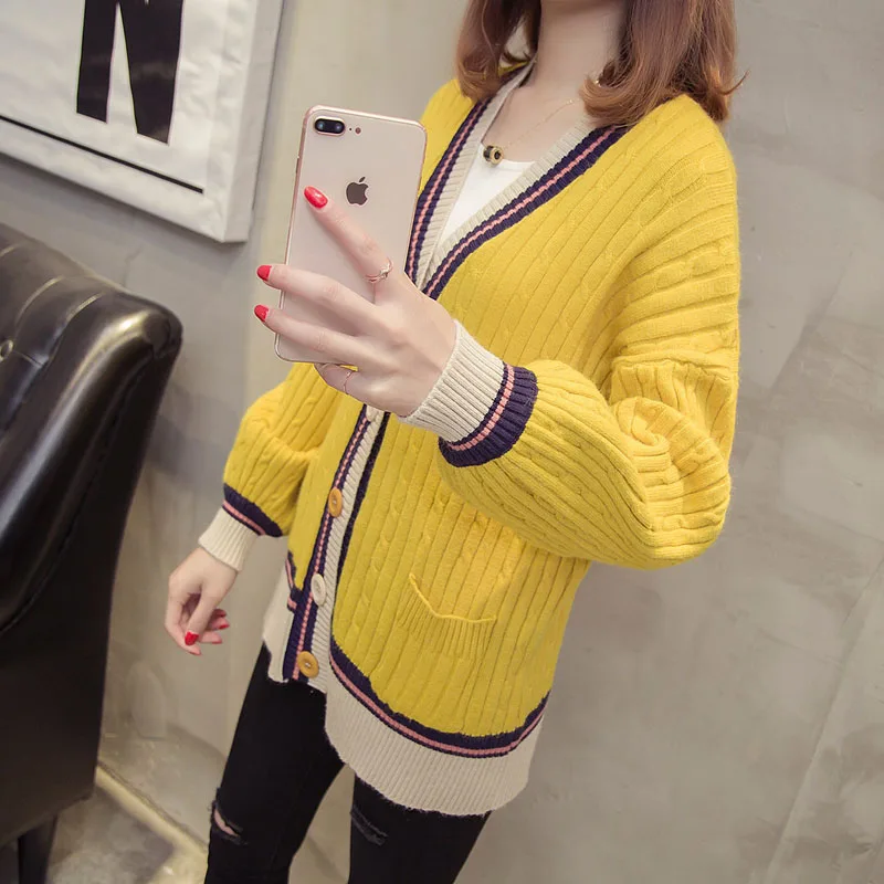 Women's Cardigan Spring 2018 Fashion Sweaters Coat With Button Autumn Ladies Luxury Elegant Cardigans Knitwear Outwear |