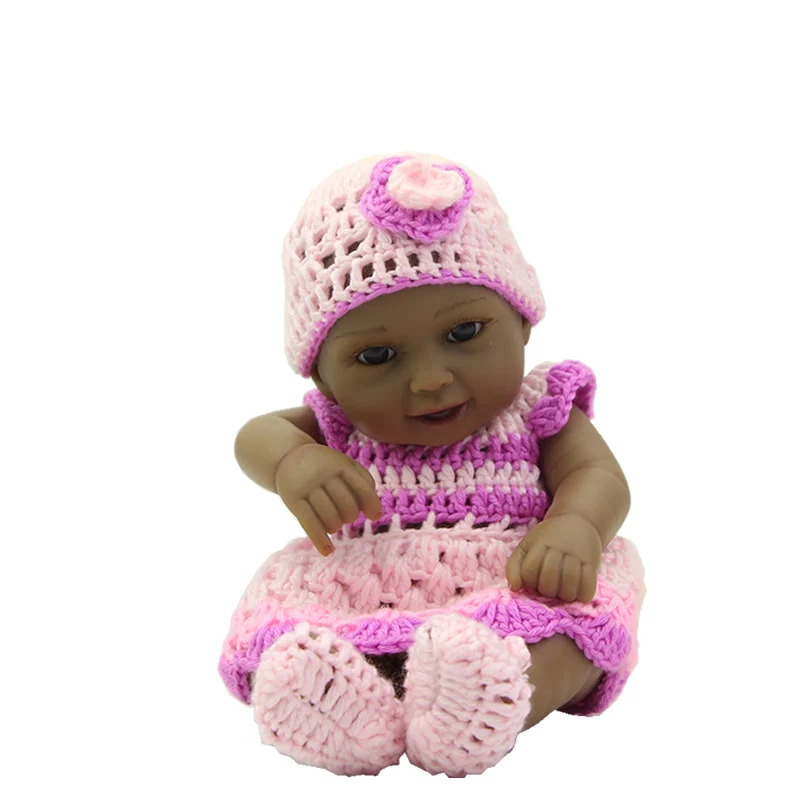 

New Style Little Peanut Reborn Baby Girl Full Body Silicone Vinyl Newborn Babies 11 Inch Mini Dolls Toy With Hat Kids Playmate