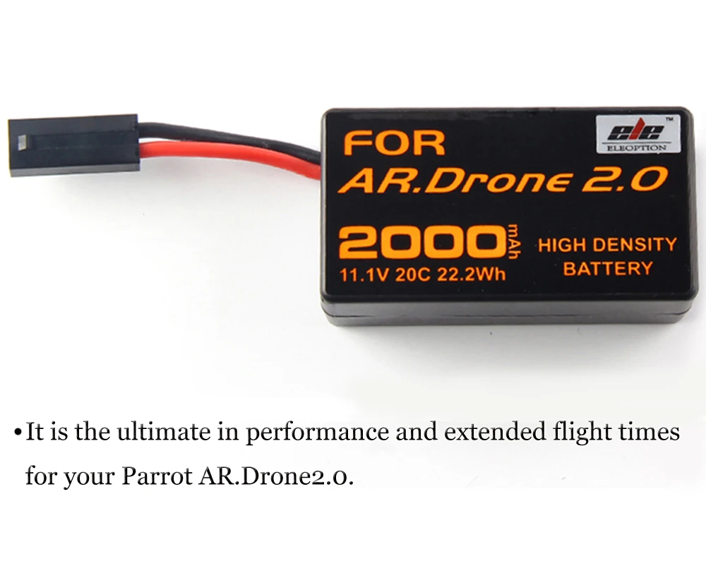 Мощный литий-полимерный аккумулятор ELE ELEOPTION высокой плотности 2000 мАч 11,1 В для Parrot AR. Drone 2,0, обновленная Мощная батарея для квадрокоптера