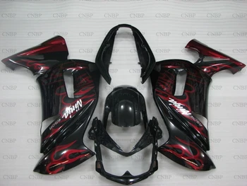

ER6F 2006 - 2008 Full Body Kits for Kawasaki ER-6F 2006 Fairings ER-6F 08 07 Red Flame Fairing