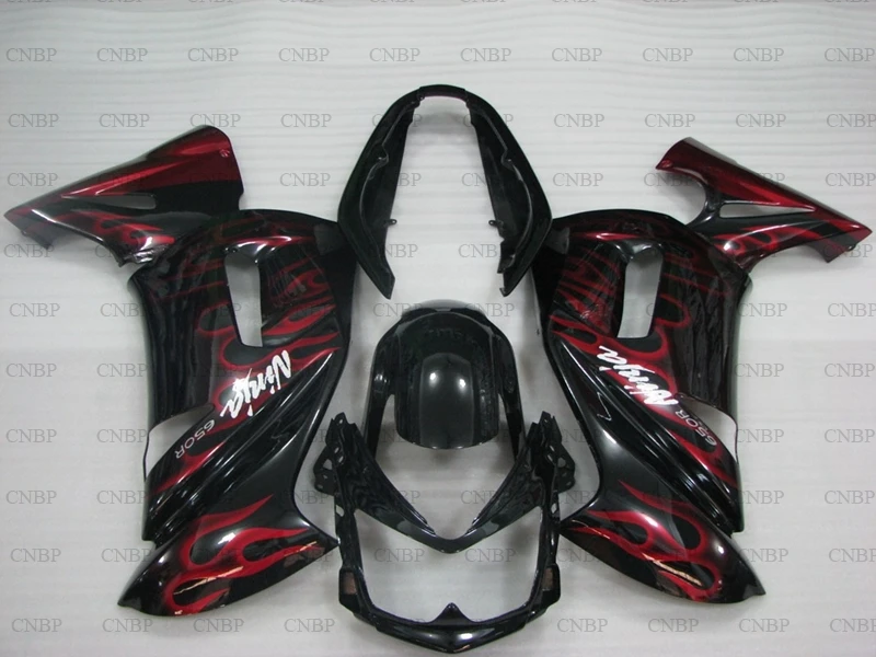 ER6F 2006 2008 комплекты всего тела для Kawasaki ER 6F Обтекатели 08 07 красное пламя