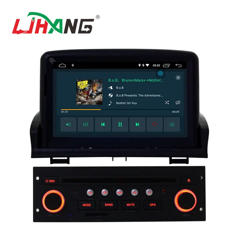 Perfect LJHANG 1 Din Car DVD Multimedia Player Android 9.0 for Peugeot 307 GPS Navigation Car Radio Stereo Bluetooth Video WIFI RDS IPS 1