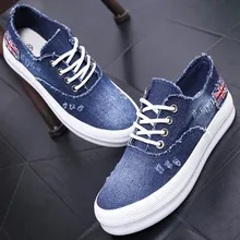 NALIMEZU Europe women shoes 2016 spring autumn canvas shoes heavy-bottomed platform washed denim zapatillas mujer 35~40 AA007