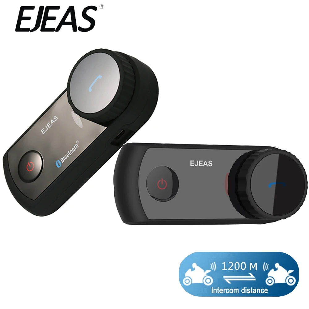 EJEAS 1200 м E2 мотоцикл двойной Bluetooth Интерком VOX водонепроницаемый беспроводной