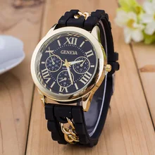 Woman's Watch Simple Silicone Band Roman Numerals Quartz Wristwatch Classic Casual Fashion Analog Gold Chain Watch Women Watches цена Woman's Watch Simple Silicone Band Roman Numerals Quartz Wristwatch Classic Casual Fashion Analog Gold Chain Watch Women Watches цены онлайн
