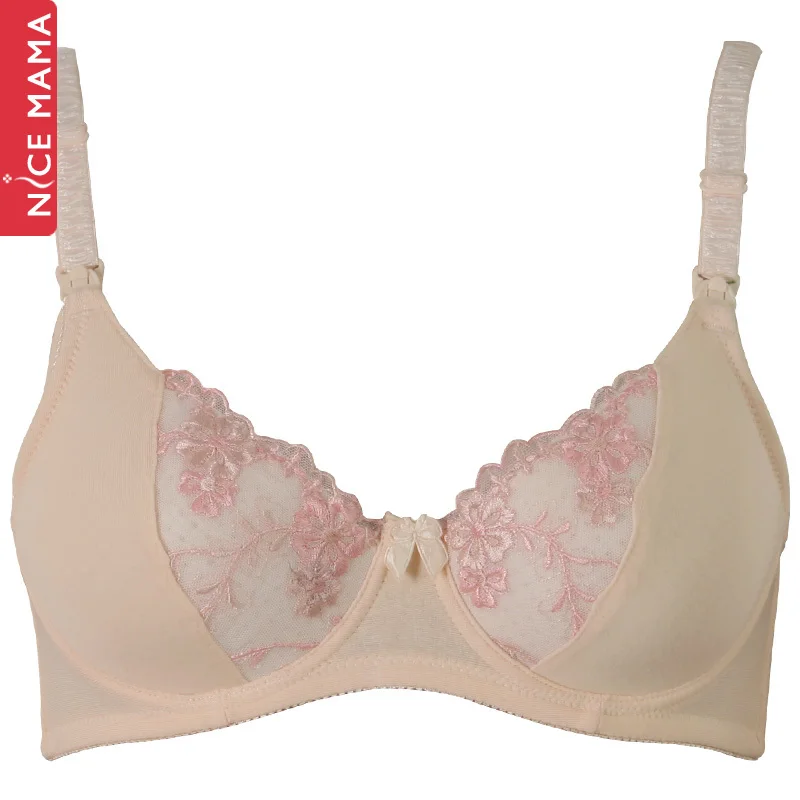 100 cotton maternity bra buckle nursing pectoral girdle wire push up