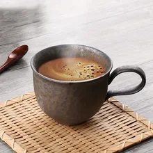 220 мл/300 мл кофейная кружка в японском стиле, керамическая грубая керамика, сменная винтажная кружка для молока, чашка для воды, чашка для сока, посуда для напитков, посуда для чая