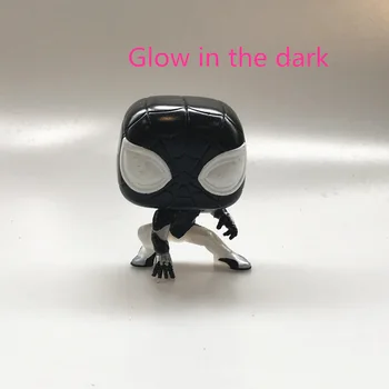 

Original Funko pop Glow in the dark Games: Marvel Negative Spider-Man Pink Vinyl Action Figure Collectible Model Loose Toy