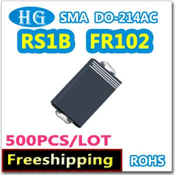 

Power Supply SMD FR102 RS1B SMA DO-214AC 1A 100V 500pcs/lot fast recovery data inside We can offer free samples