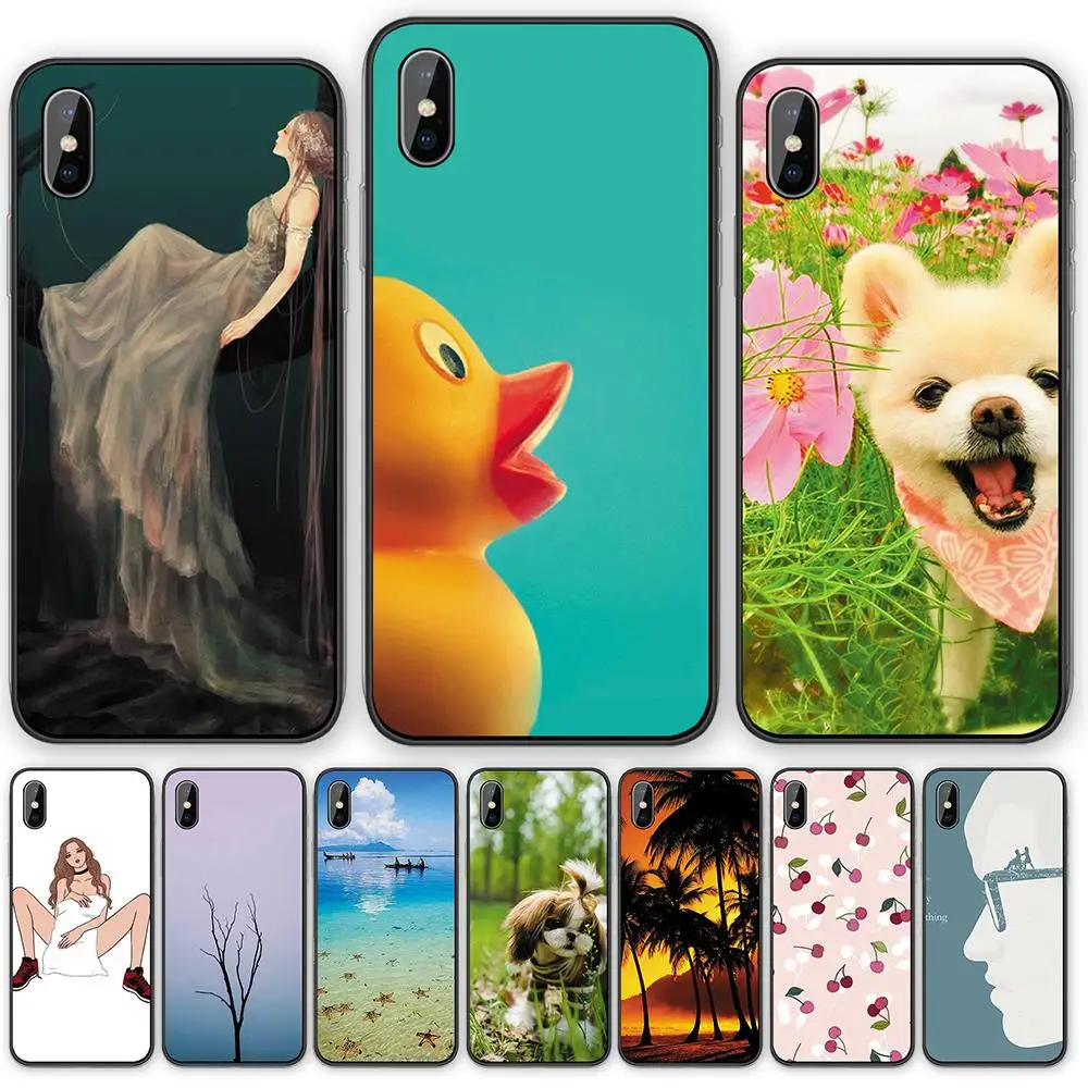 

Cute Animals Naruto Cover Silicone TPU Phone Case For iphone X XSMAX Cartoon Fruits soft back Phone Cases For iphone X XSMAX