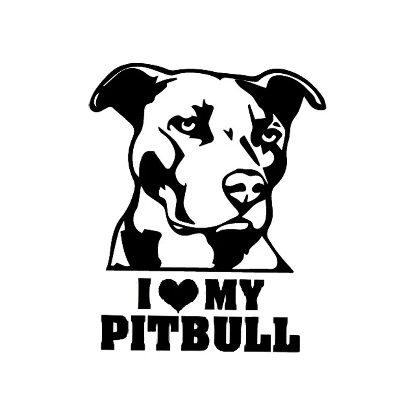 

I LOVE MY PITBULL Decorative Personalized Custom Waterproof Reflective Car Stickers Bulldog CT-408