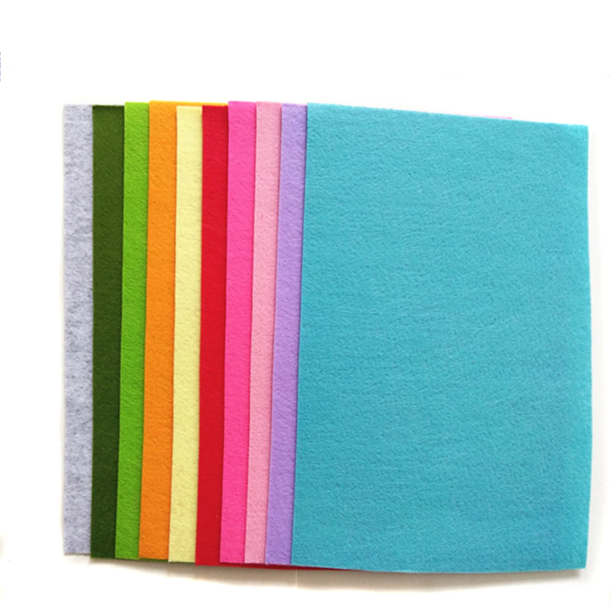 10pcs Multi Color Non-woven Fabric Square Felt Fabric Mayitr Home DIY Crafts for Decorations Sewing Dolls Crafts 21*29cm