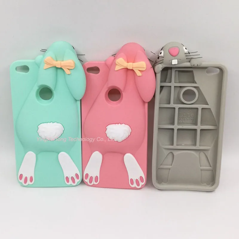 

For Fundas Huawei P8 Lite 2017 3D Bunny Rabbit Soft Silicon Cover Phone Case For Huawei Honor 8 Lite Rubber Back Para 5.2 inch