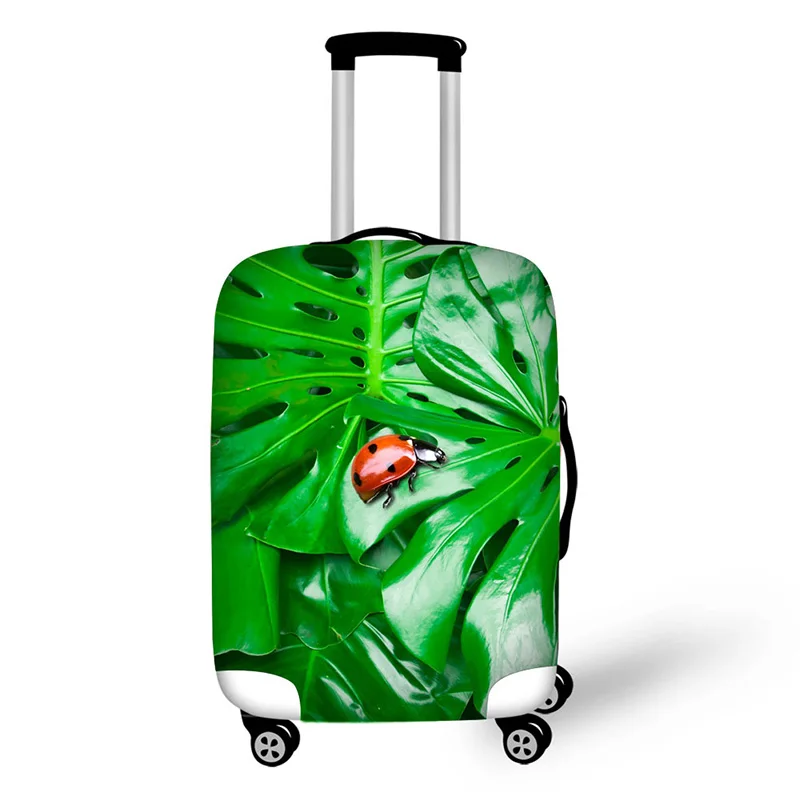 Green leaf animal design travel accessories suitcase protective covers 18-32 inch elastic luggage dust cover case stretchable Green leaf animal design travel accessories suitcase protective covers 18-32 inch elastic luggage dust cover case stretchable