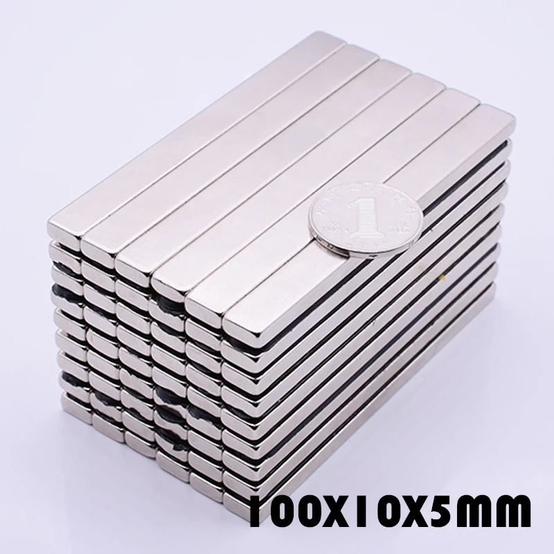 

Magnet 1pcs/lot N52 100x10x5 mm hot search magnet Strong magnets Rare Earth Neodymium Magnet for crafts wholesale 100*10*5 mm