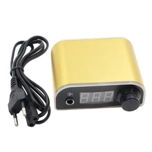 Электропитание для татуировки, набор для цифровой татуировки, жк-желтая татуировка, комплект питания со шнуром, подходит для всех принадлежности для тату-машинки