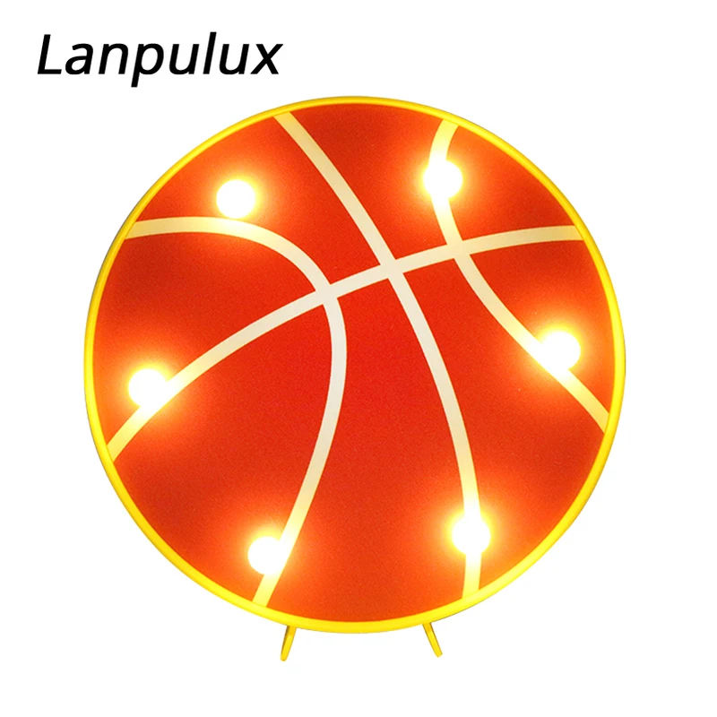 Lanpulux 3D декоративная статуэтка Баскетбол ночные светильники мальчик украшение