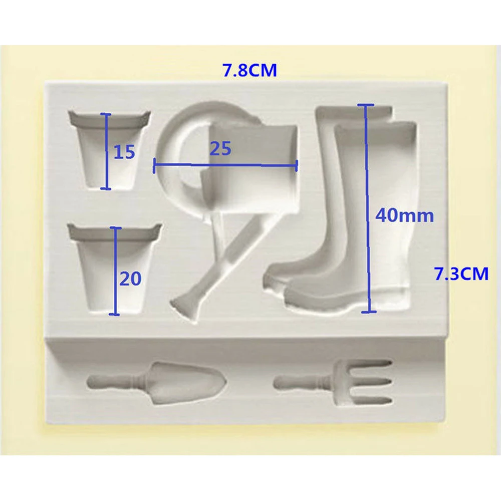 Ботиночки для обуви цветочные горшки и ковшовые лопаты силиконовые формы для шоколадных и желейных конфет формы для мыла DIY инструмент для украшения торта