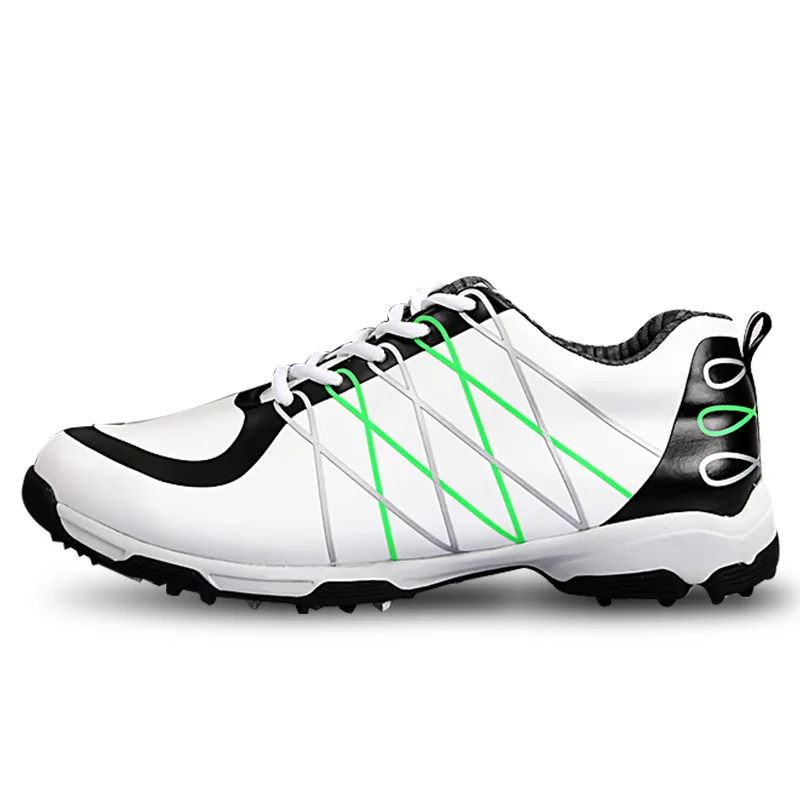 Мужские туфли для гольфа из микрофибры кожаные противоскользящие спортивные кроссовки водонепроницаемые дышащие высококачественные