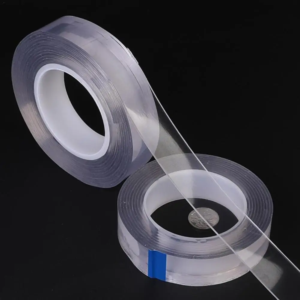 

Double Sided Adhesive Nano Tape Transparent Strong Adhesive Traceless Reusable Anti Slip Tape For Home Wall Room Office Decor #