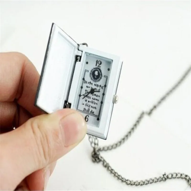 

Timezone#301 Simple Unique Death Note Bronze Necklace Chain Pocket Watch Necklace Chain Free Shipping