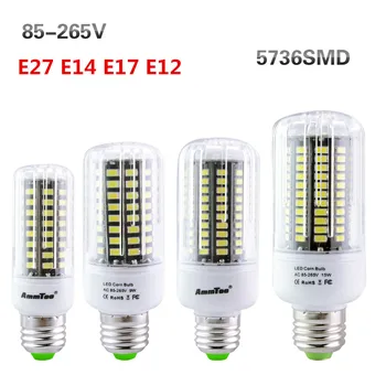 

NEW Come 5736 SMD LED Lamp E17 E14 E12 E27 Leds Bulb 3W~18W 110V 220V Lampadas Led Ampoule Led Light Candle Downlight Bombillas