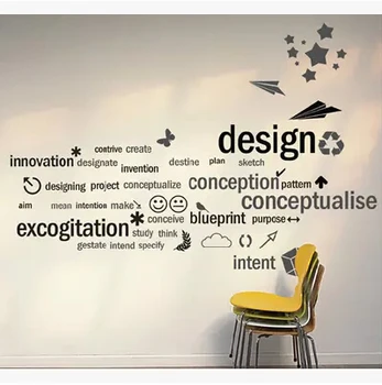 

letterning wallsticker alternative personality corporate offices backdrop stickers personalized text