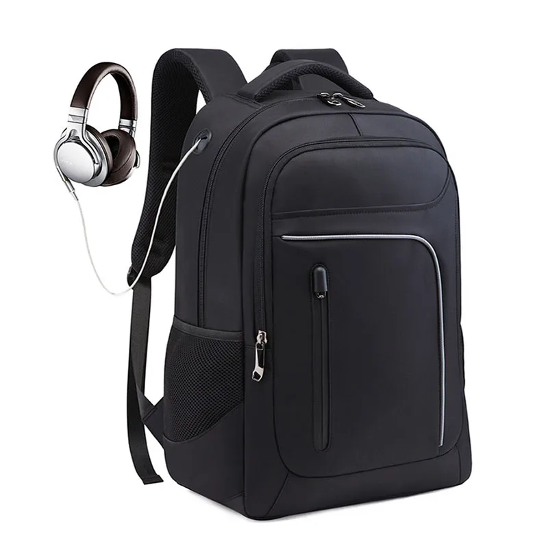 

2019 New Men's Casual Shoulder Bag Waterproof 15.6-inch Laptop Backpack USB Charging Headset Hole Large Capacity Student