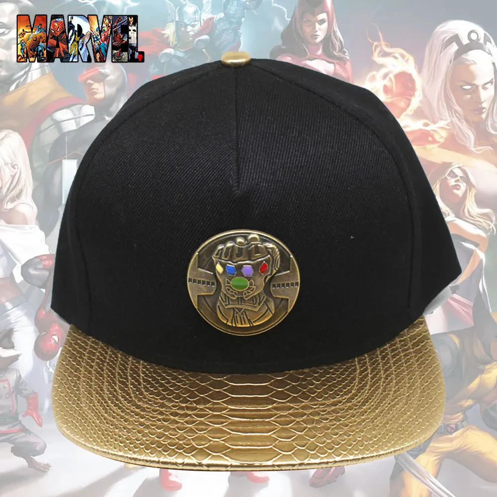 

Wellcomics Marvel Avengers Thano Deadpool Symbol Leather Baseball Cap Adjustable Cartoon Sunbonnet Hat Cosplay Costume Outdoor
