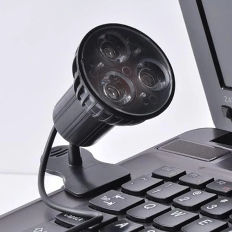 USB Light 3-светодиодный Clip-on настольная лампа для чтения USB лампа для ноутбука ПК компьютер