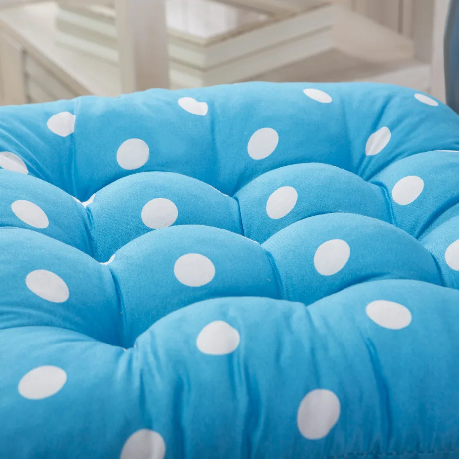 1pc Candy Color Dot Design Square Seat Cushion For Chair, Sofa Decoration Car Living Room Office Chair Back Pillow Cushion Pad