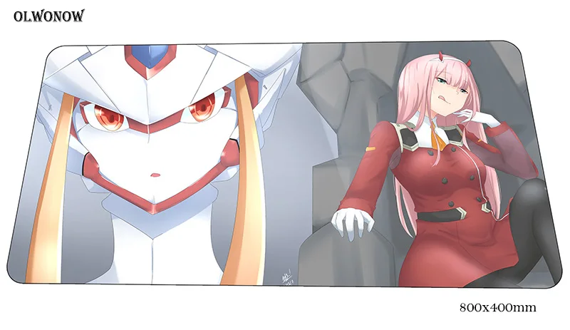 Коврик для мыши darling in the franxx, геймер, 80x40 см, игровой коврик для мыши, крутой коврик для ноутбука, восхитительный коврик для мыши, игры, pc gamer, коврики для геймпада - Цвет: Size 800x400x2mm